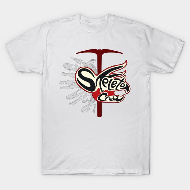 Logo - Red 4 T-Shirt by SkeleCrewPaleo